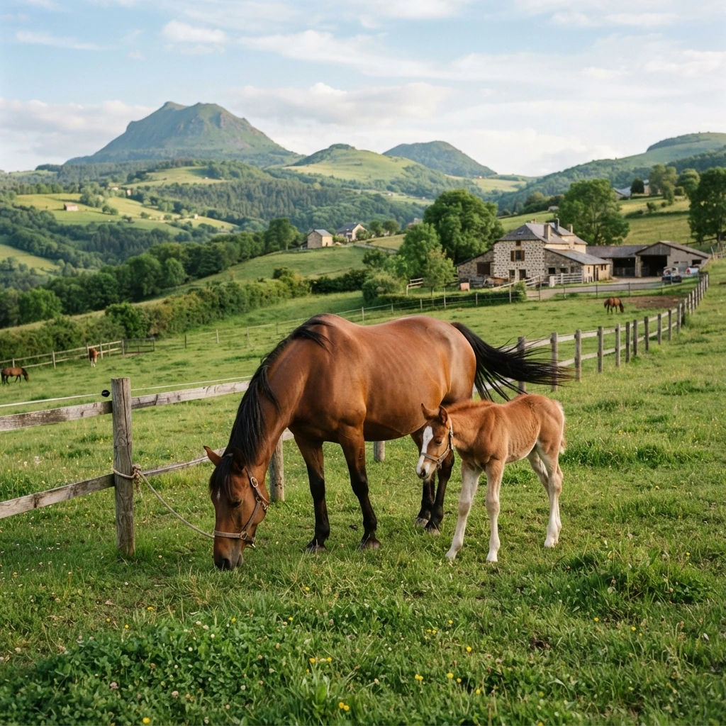 Élevage de chevaux au Elevage Valinor, Busset