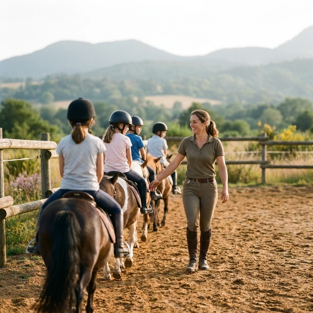 Cours de poney à Busset, Allier